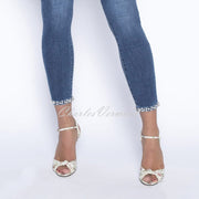 Frank Lyman Denim Blue Jean (Diamante & Pearl Bow Hem) – Style 190117U