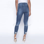 Frank Lyman Denim Blue Jean (Diamante & Pearl Bow Hem) – Style 190117U