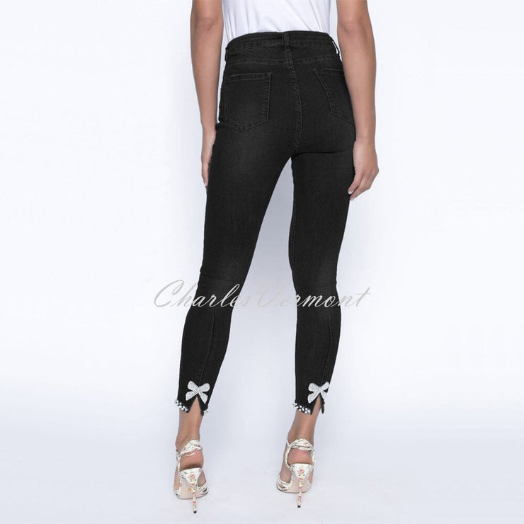 Frank Lyman Black Jean (Diamante Bow Hem) – Style 191116U
