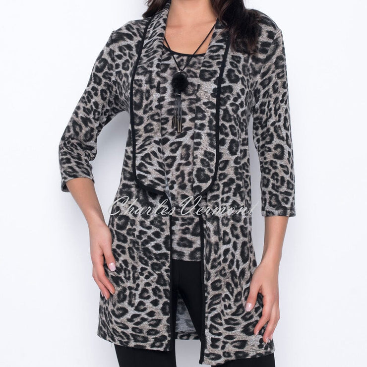 Frank Lyman Animal Print Cover Up Jacket – Style 203379