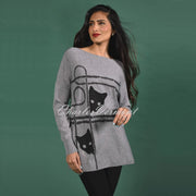 Frank Lyman Fine Knit ‘Cat’ Pullover – Style 214111U