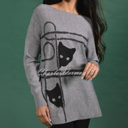 Frank Lyman Fine Knit ‘Cat’ Pullover – Style 214111U