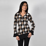 Frank Lyman Houndstooth Top – Style 214565