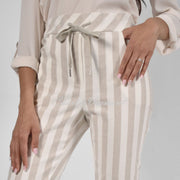 Frank Lyman Striped Crop Trouser – Style 226547