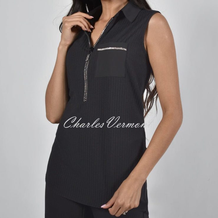 Frank Lyman Fine Knit Sleeveless Top – Style 226636 (Black)