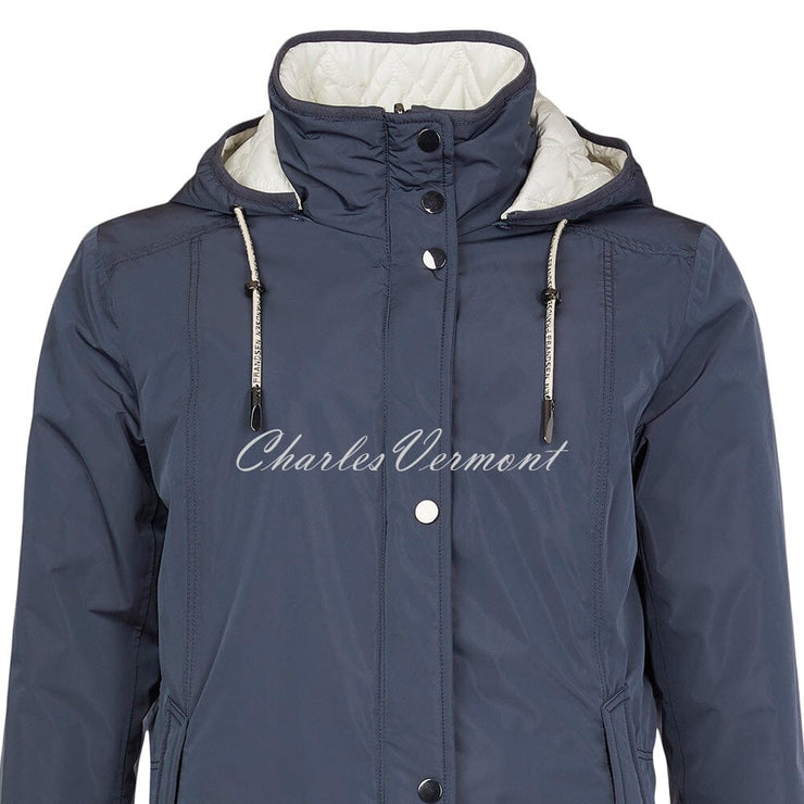 Frandsen Reversible Jacket - Style 357-162-7810 (Petrol Blue / Off-White)