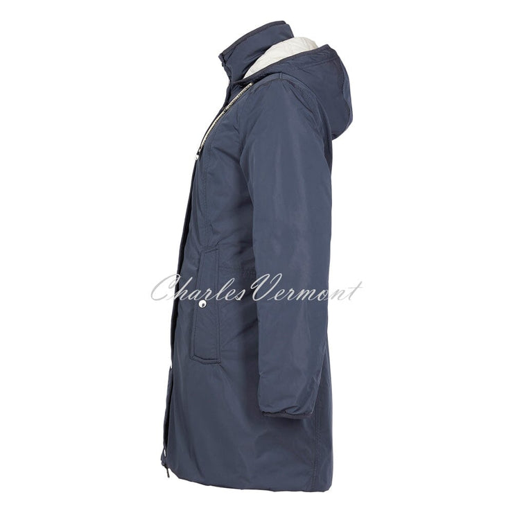 Frandsen Reversible Jacket - Style 357-162-7810 (Petrol Blue / Off-White)