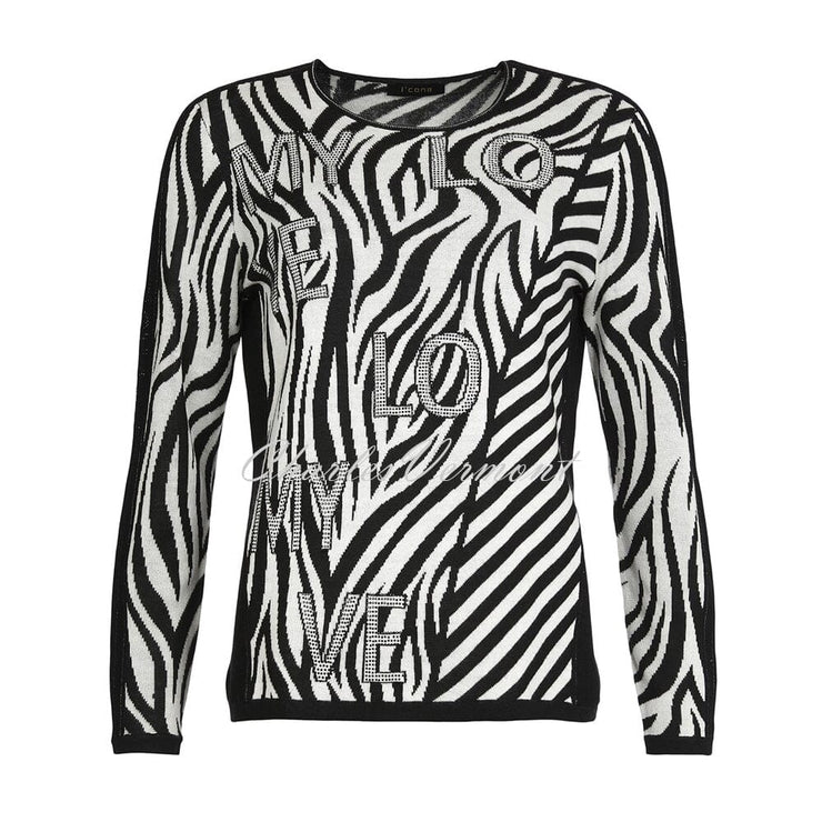 I’cona ‘My Love’ Animal Print Pullover – Style 64063-60002-90