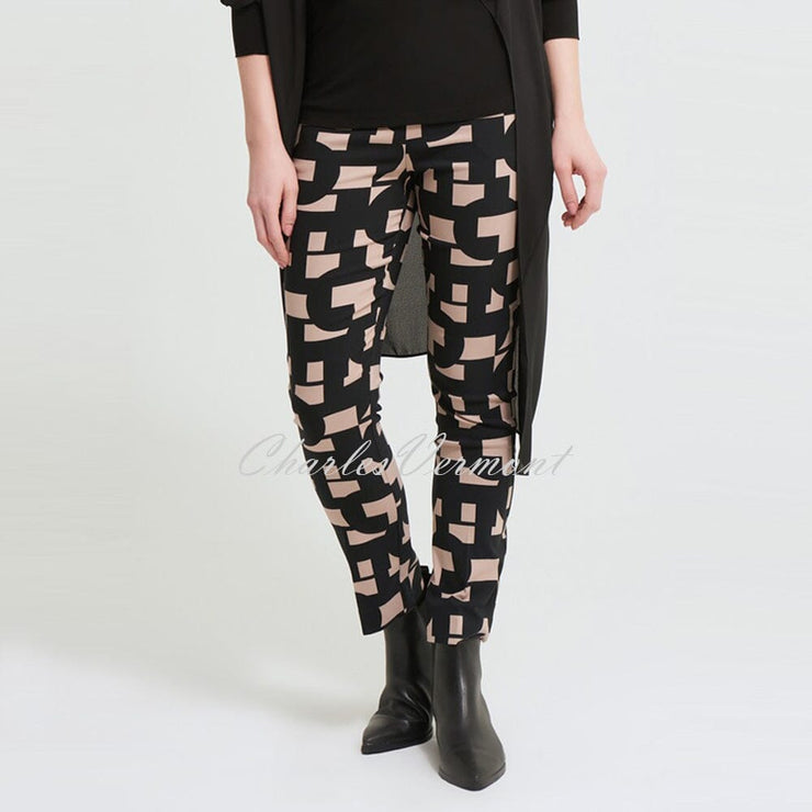Joseph Ribkoff Trouser – Style 213297 (Black/Sand)