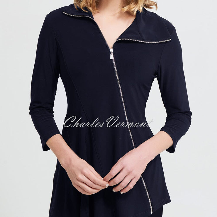 Joseph Ribkoff Asymmetrical Tunic – Style 213416 (Midnight Blue)