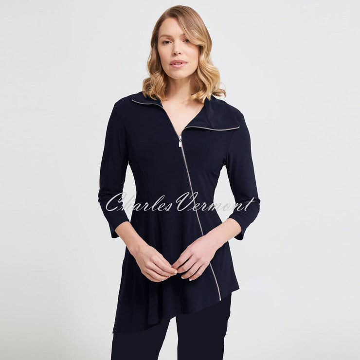 Joseph Ribkoff Asymmetrical Tunic – Style 213416 (Midnight Blue)