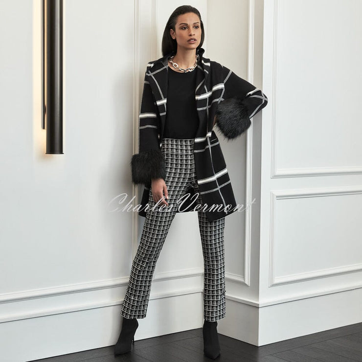 Joseph Ribkoff Coat (Detachable Faux Fur Cuff) – Style 213904