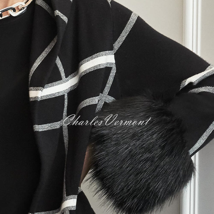 Joseph Ribkoff Coat (Detachable Faux Fur Cuff) – Style 213904
