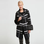 Joseph Ribkoff Coat (Detachable Faux Fur Cuff) – Style 213904
