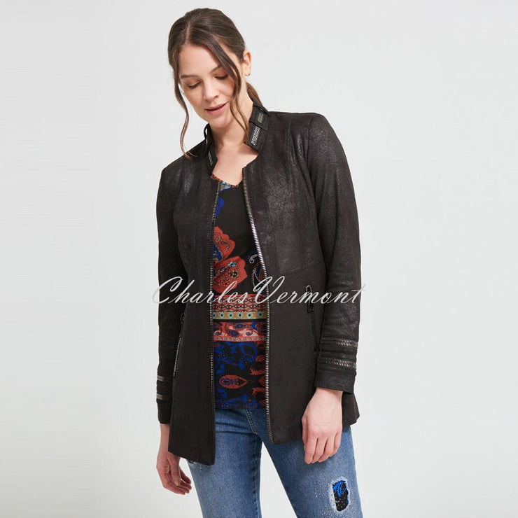 Joseph Ribkoff Faux Leather Jacket – Style 213948