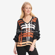 Joseph Ribkoff Tunic with Ruffle Sleeve – Style 214129