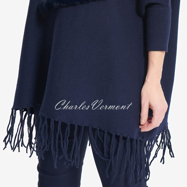 Joseph Ribkoff Poncho Cover Up – Style 214916 (Midnight Blue)