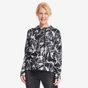 Joseph Ribkoff Jacquard Top – Style 214931 (Black / Silver)