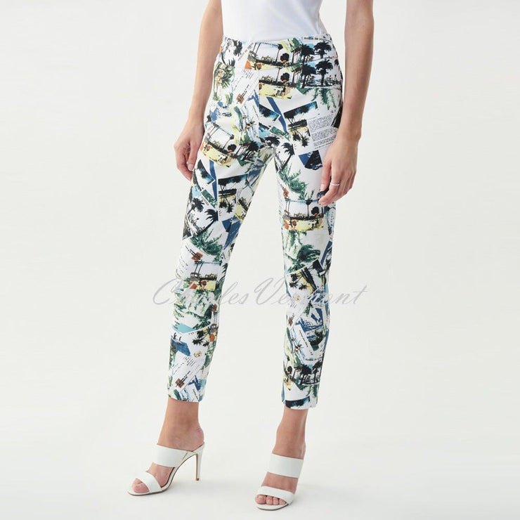 Joseph Ribkoff Postcard Print Trouser – Style 221005