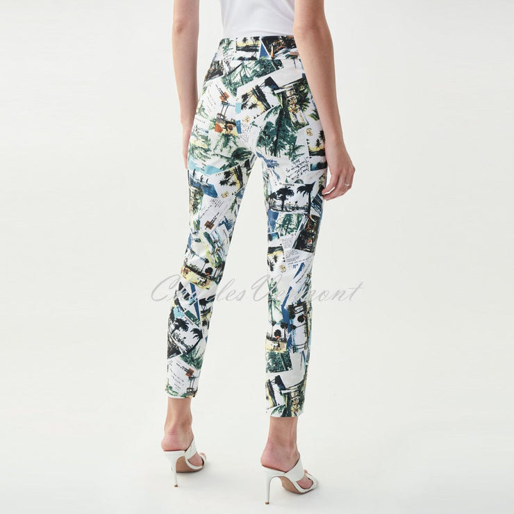 Joseph Ribkoff Postcard Print Trouser – Style 221005