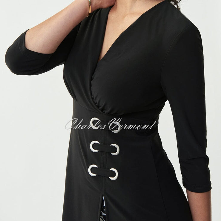 Joseph Ribkoff Tunic with Ring Details – Style 221032 (Black)