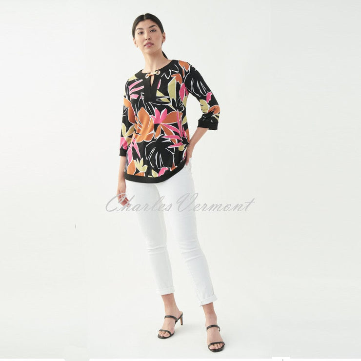 Joseph Ribkoff Leaf Print Top – Style 221075