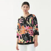 Joseph Ribkoff Leaf Print Top – Style 221075