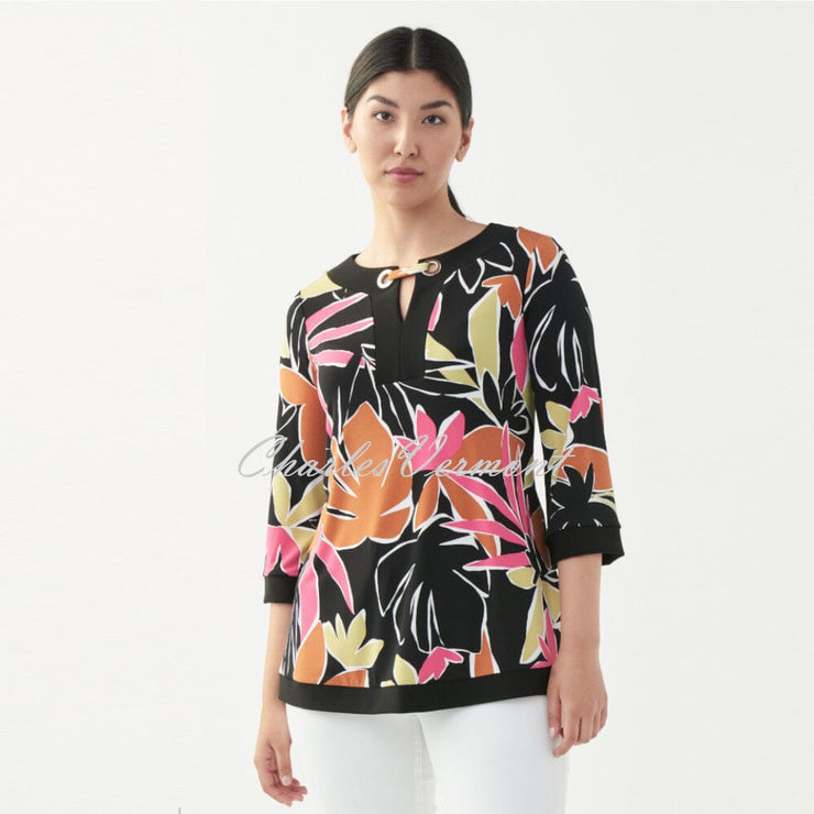 Joseph Ribkoff Leaf Print Top – Style 221075