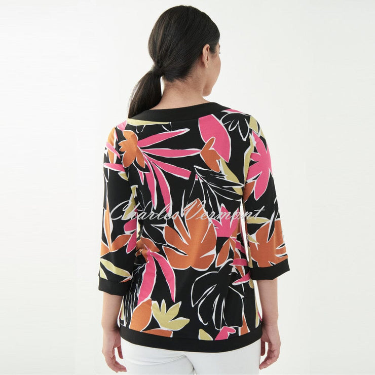 Joseph Ribkoff Leaf Print Top – Style 221075