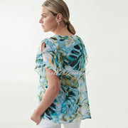 Joseph Ribkoff Palm Print Layered Tunic – Style 221077