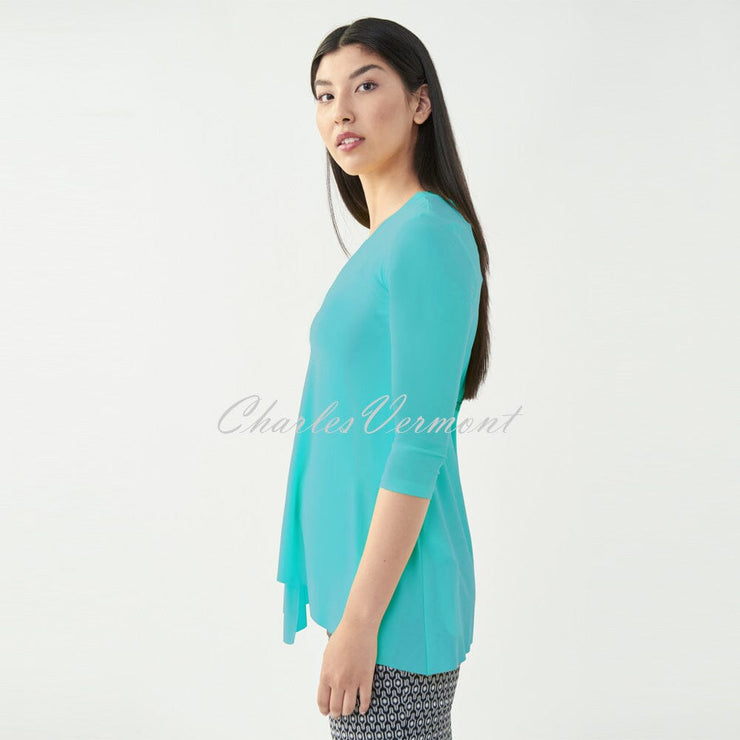 Joseph Ribkoff Asymmetric Hem Tunic – Style 221081 (Aruba Blue)