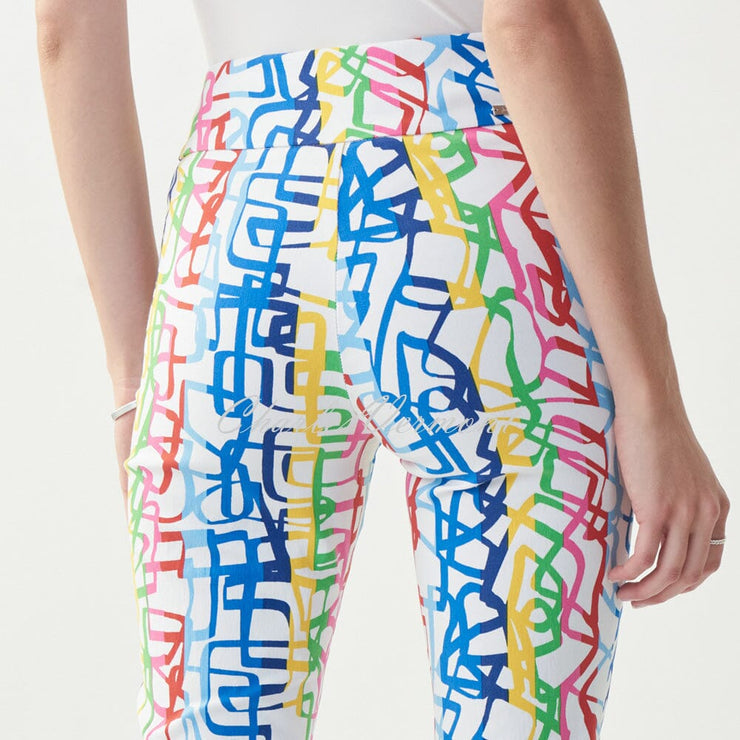 Joseph Ribkoff Abstract Print Multi-Coloured Trouser – Style 221090
