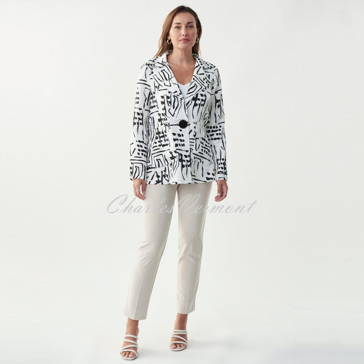 Joseph Ribkoff Abstract Print Jacket – Style 221113