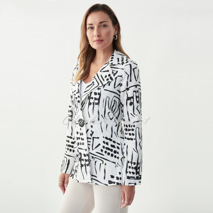 Joseph Ribkoff Abstract Print Jacket – Style 221113