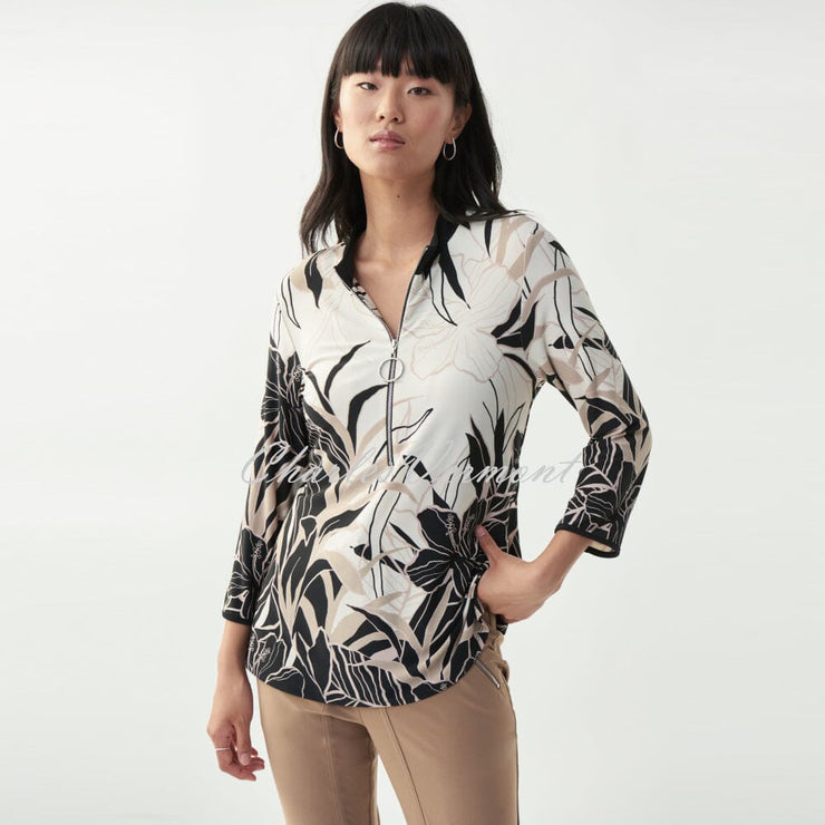 Joseph Ribkoff Palm Print Top – Style 221118