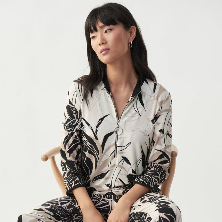Joseph Ribkoff Palm Print Top – Style 221118