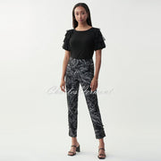 Joseph Ribkoff Palm Print Trouser – Style 221132