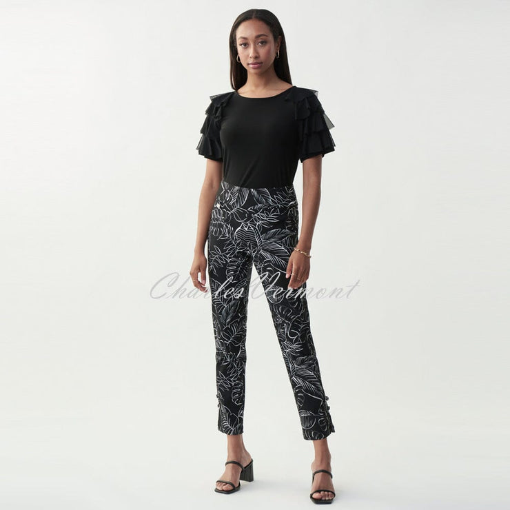 Joseph Ribkoff Palm Print Trouser – Style 221132
