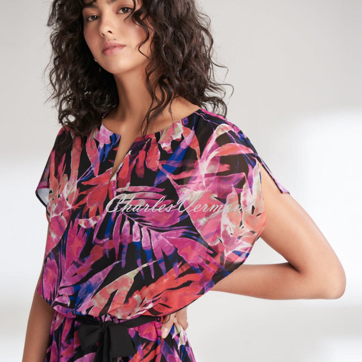Joseph Ribkoff Tropical Chiffon Dress – Style 221165