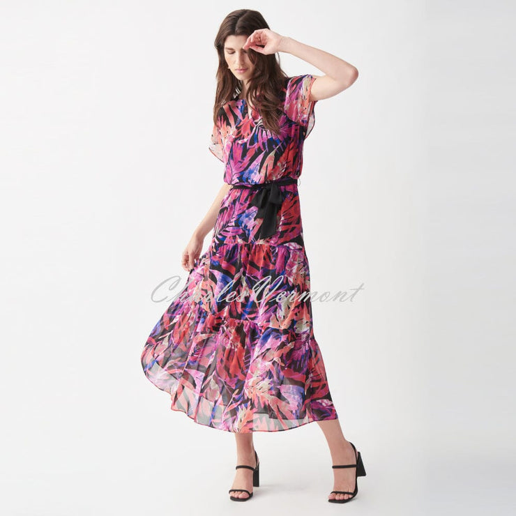 Joseph Ribkoff Tropical Chiffon Dress – Style 221165