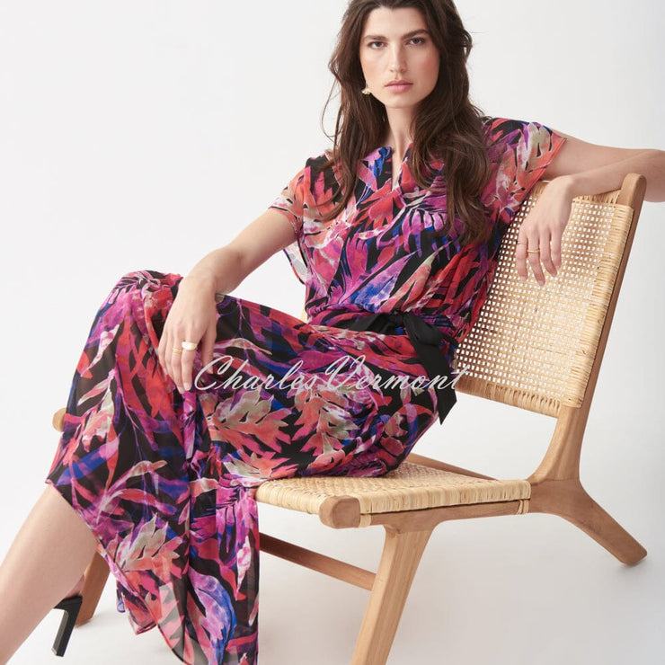 Joseph Ribkoff Tropical Chiffon Dress – Style 221165