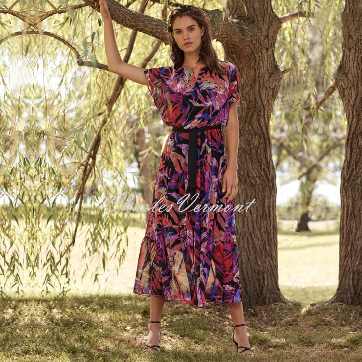 Joseph Ribkoff Tropical Chiffon Dress – Style 221165