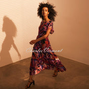 Joseph Ribkoff Tropical Chiffon Dress – Style 221165
