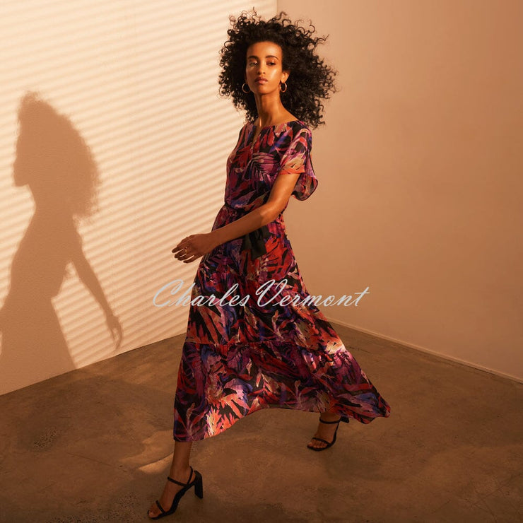 Joseph Ribkoff Tropical Chiffon Dress – Style 221165