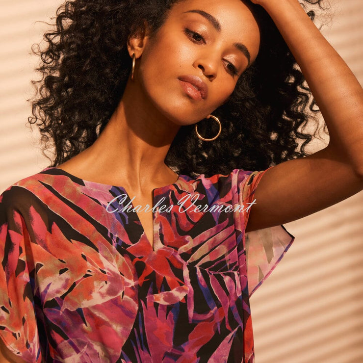 Joseph Ribkoff Tropical Chiffon Dress – Style 221165
