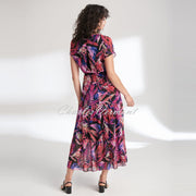 Joseph Ribkoff Tropical Chiffon Dress – Style 221165