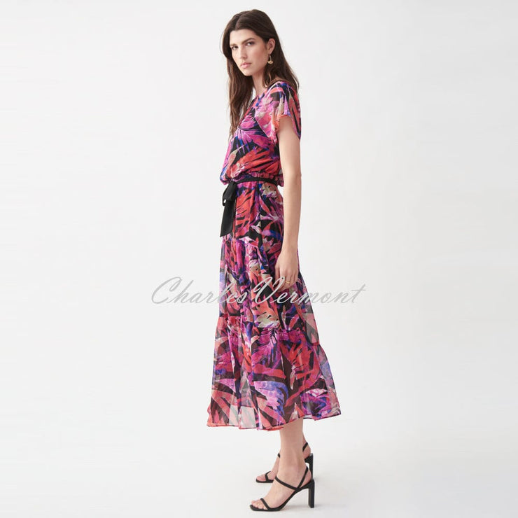 Joseph Ribkoff Tropical Chiffon Dress – Style 221165