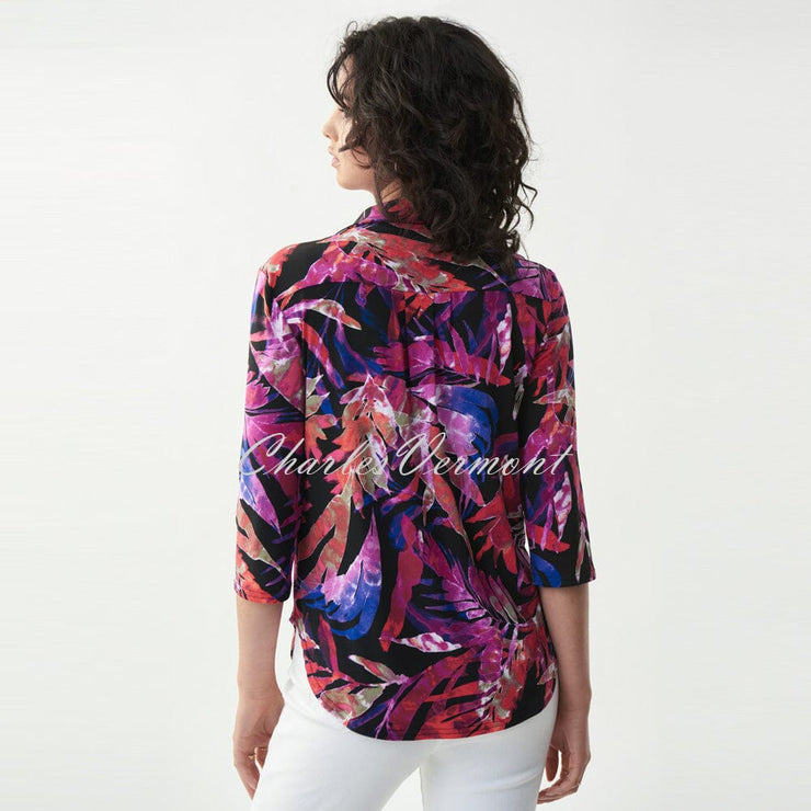 Joseph Ribkoff Tropical Print Diamante Zip Tunic – Style 221191