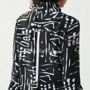 Joseph Ribkoff Abstract Print Blouse – Style 221221 (Black)
