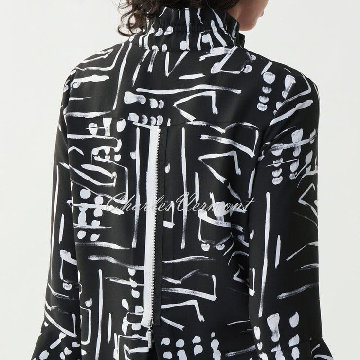 Joseph Ribkoff Abstract Print Blouse – Style 221221 (Black)